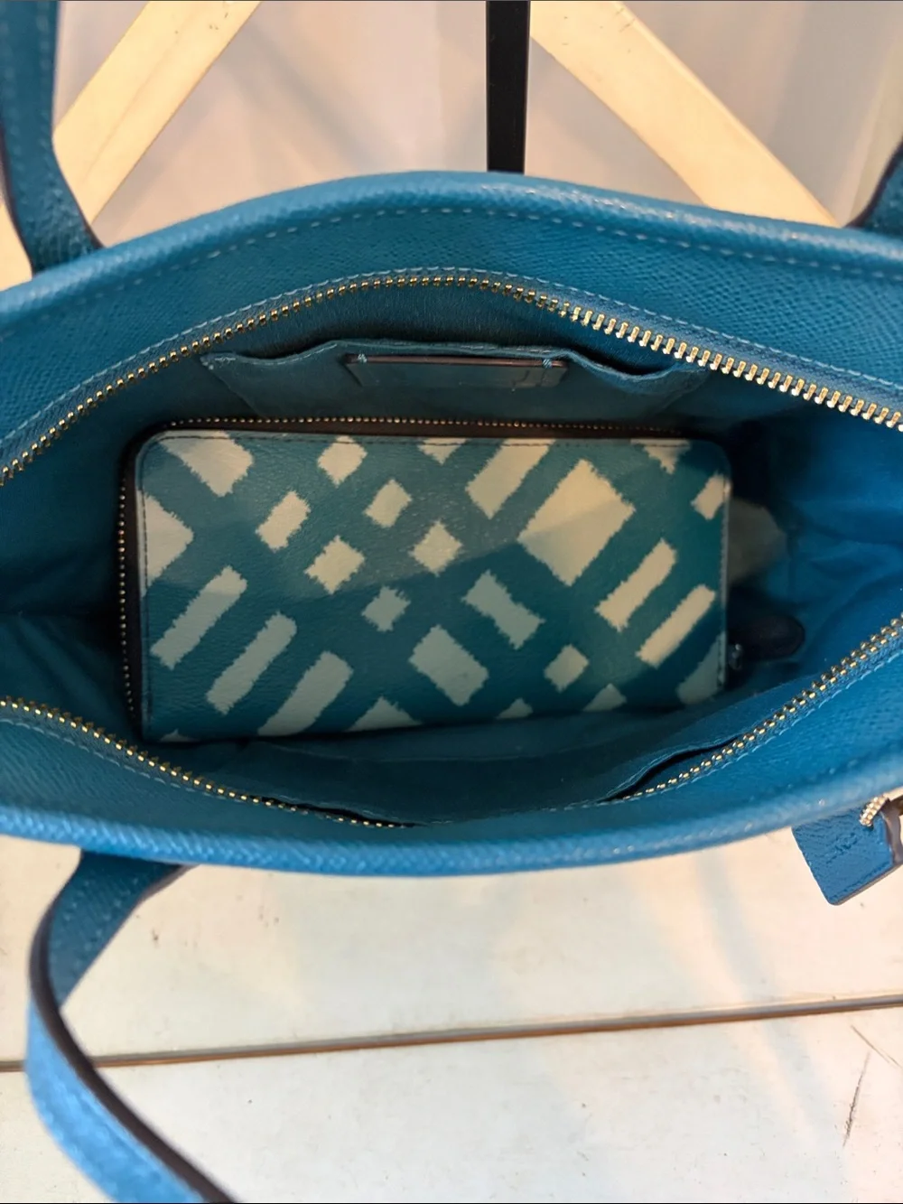 Coach teal leather